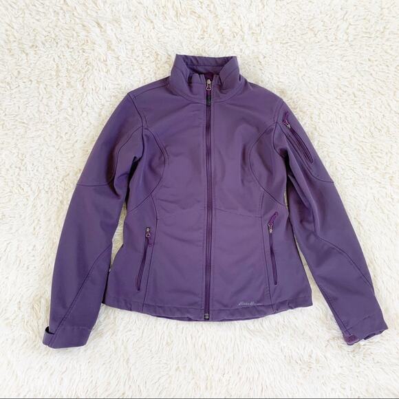 EDDIE BAUER Purple Soft Shell Fleece Lined Jacket size Small - Picture 3 of 11